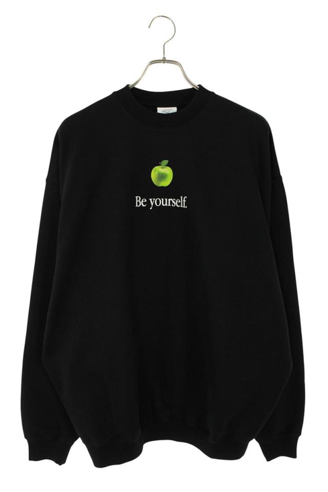 ヴェトモン サイズ:XS 25AW UH76HD350B BLACK Beyourselfオーバーサイズスウェット 新古品 SB01