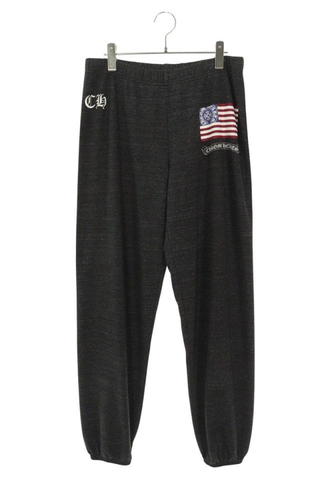 クロムハーツ サイズ:M  SWEAT PANTS アメリカンフラッグロゴスウェットパンツ 中古 OS06