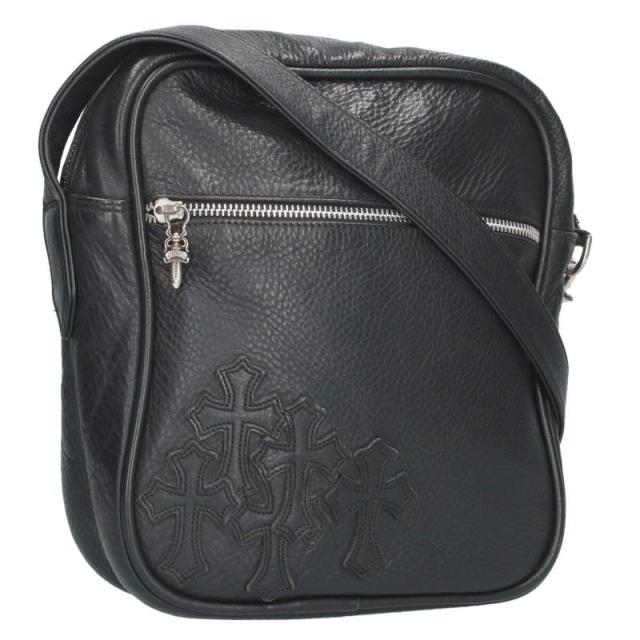 クロムハーツ   TAKA BAG タカバッグ セメタリークロスパッチレザーショルダーバッグ 中古 SS13