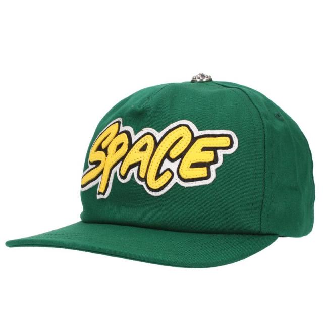 クロムハーツ   TRUCKER CAP トラッカーキャップ SPACEレザーパッチクロスボール付帽子 中古 SJ02