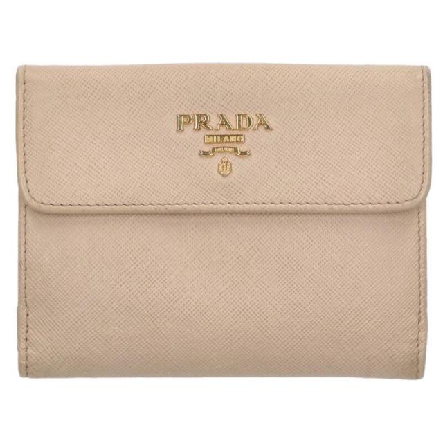 プラダ  ロゴデザイン二つ折り財布 中古 BS99