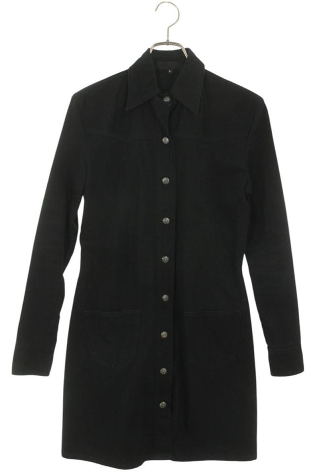 クロムハーツ サイズ:L バッククロスパッチロングデニム長袖シャツ 中古 BS55