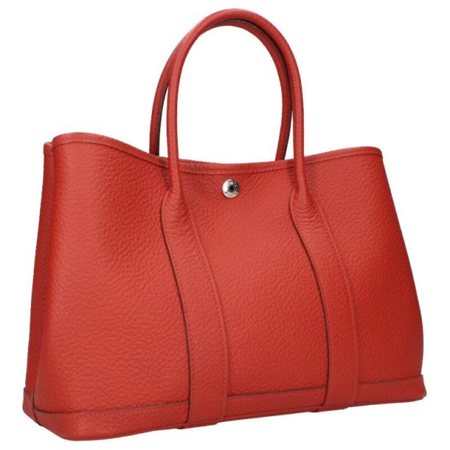 エルメス サイズ:TPM  ガーデンパーティTPM Y刻印 ヴァッシュカントリー ルージュデュセスハンドバッグ 中古 GZ14