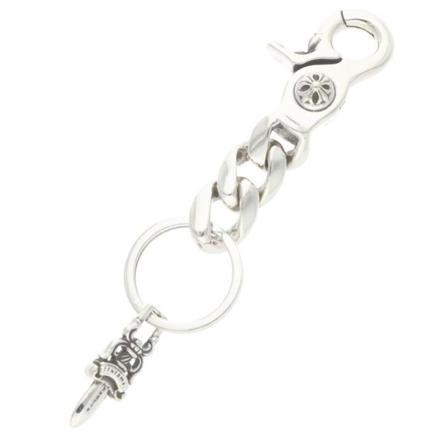 クロムハーツ サイズ:ショート  CLP CHN CLASSIC-S ショートクラシックリンク シルバーキーチェーン 中古 GZ11