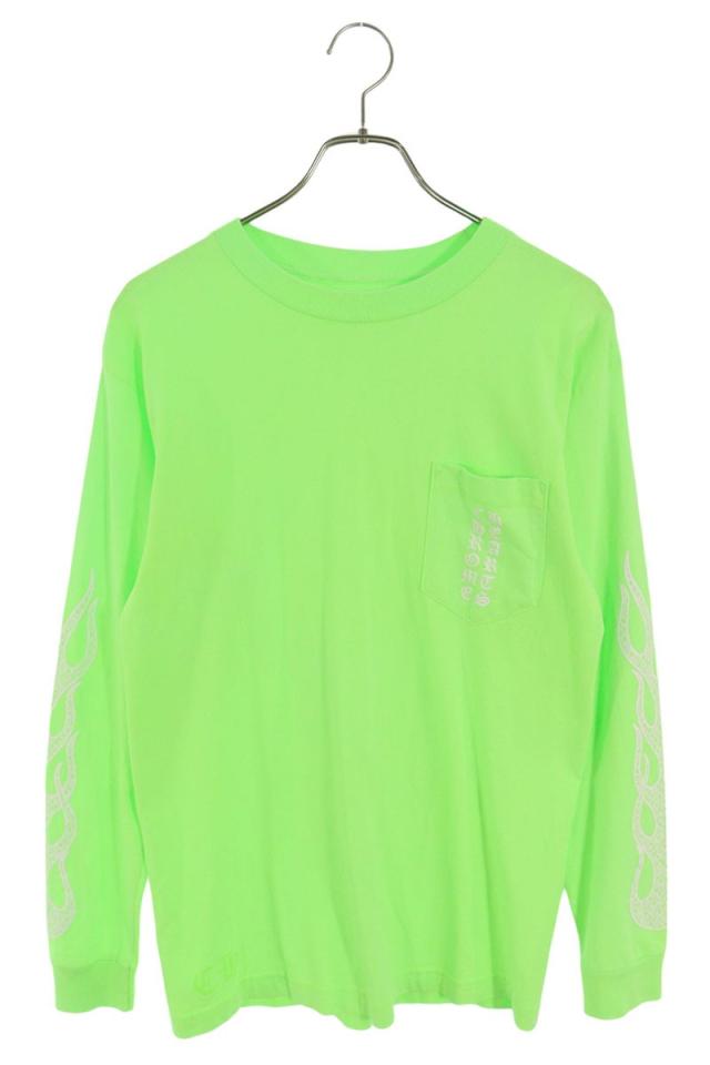 クロムハーツ サイズ:M  CH L S  1 ファイヤープリント長袖カットソー 中古 FK04