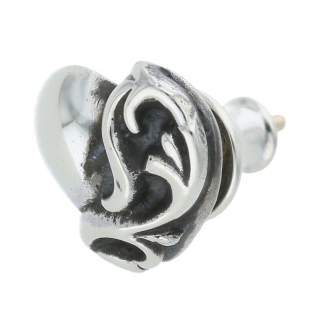 クロムハーツ STUD HEART ハートスタッド シルバーピアス 中古 GZ11