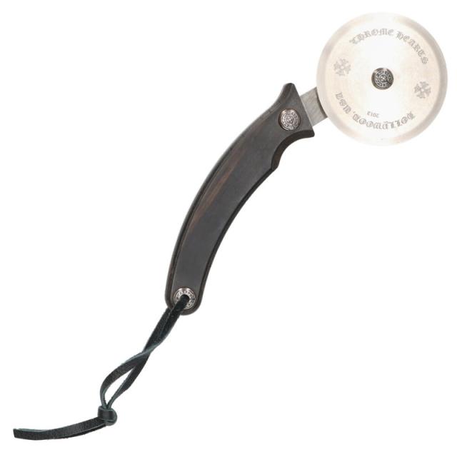 クロムハーツ   PIZZA CUTTER ピザカッター 2013年クリスマスノベルティ エボニーハンドル調理器具 中古 SJ02
