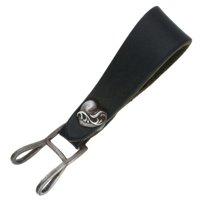 クロムハーツ BELT LOOP ハートボールボタンレザーベルトループ 中古