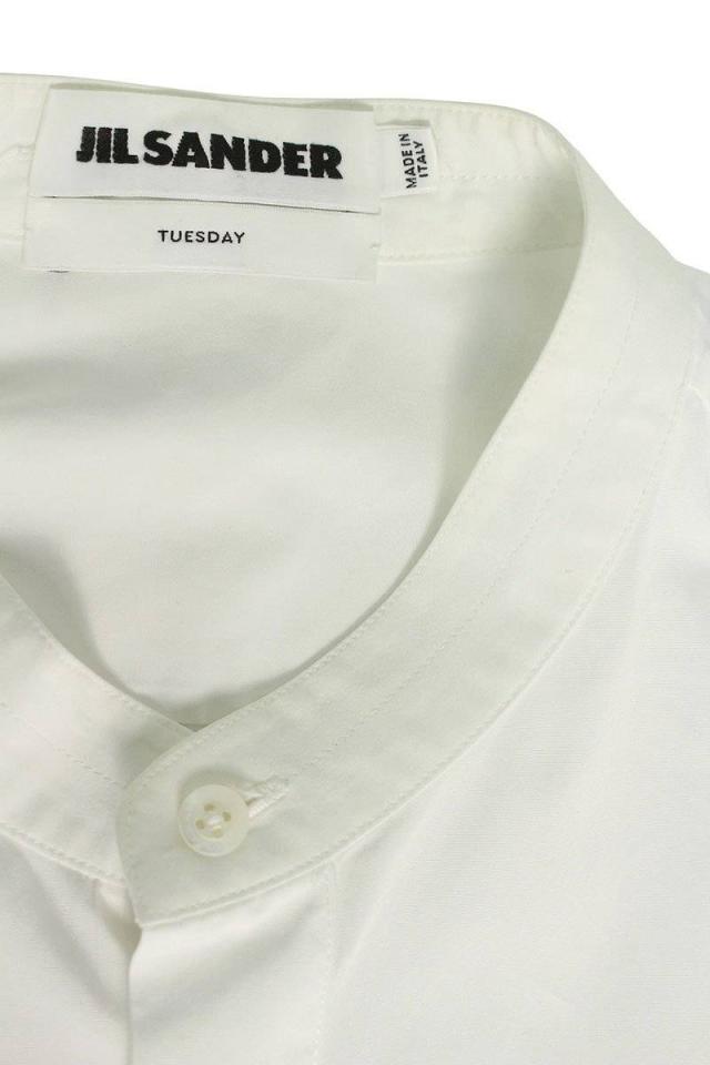 ジルサンダー サイズ:38 JSYN600105 バンドカラーコットン長袖シャツ