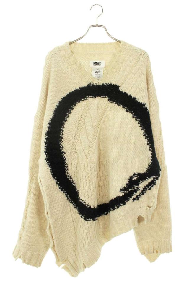 エムエムシックス サイズ:M  S62GP0077 ダメージデザイン加工オーバーサイズニット 中古 BS99