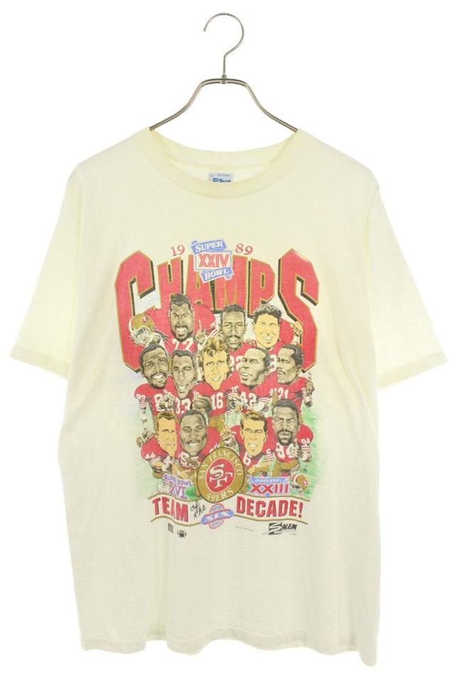 ヴィンテージ サイズ:L  NFL SUPER BOWLプリントTシャツ 中古 BS99
