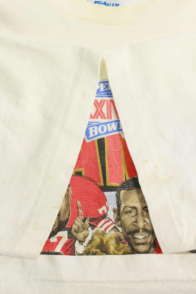 ヴィンテージ サイズ:L NFL SUPER BOWLプリントTシャツ 中古 BS99