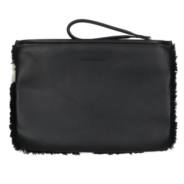 サルバトーレフェラガモ GG-24A013 切替しボアレザークラッチバッグ