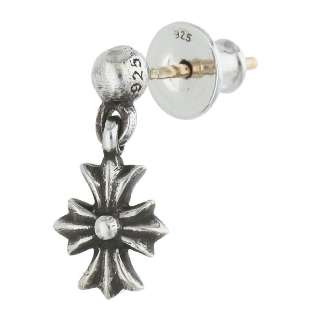 クロムハーツ TNY E CH PLS 1 タイニーECHプラスドロップ シルバーピアス 中古 FK04