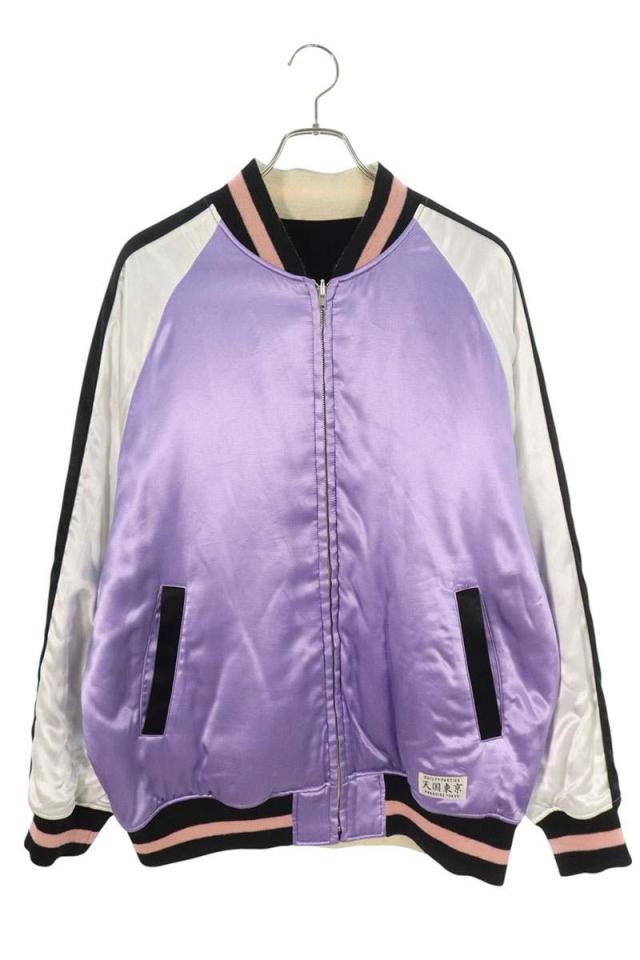 ワコマリア サイズ:L  56 TATTOO SKA JACKET 鬼スカルリバーシブルスカジャンブルゾン 中古 BS99