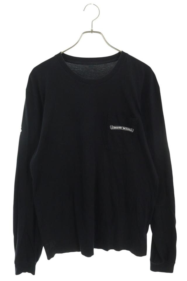 クロムハーツ サイズ:L  CH L S  1 CHプラスロゴアームプリント長袖カットソー 中古 SS07