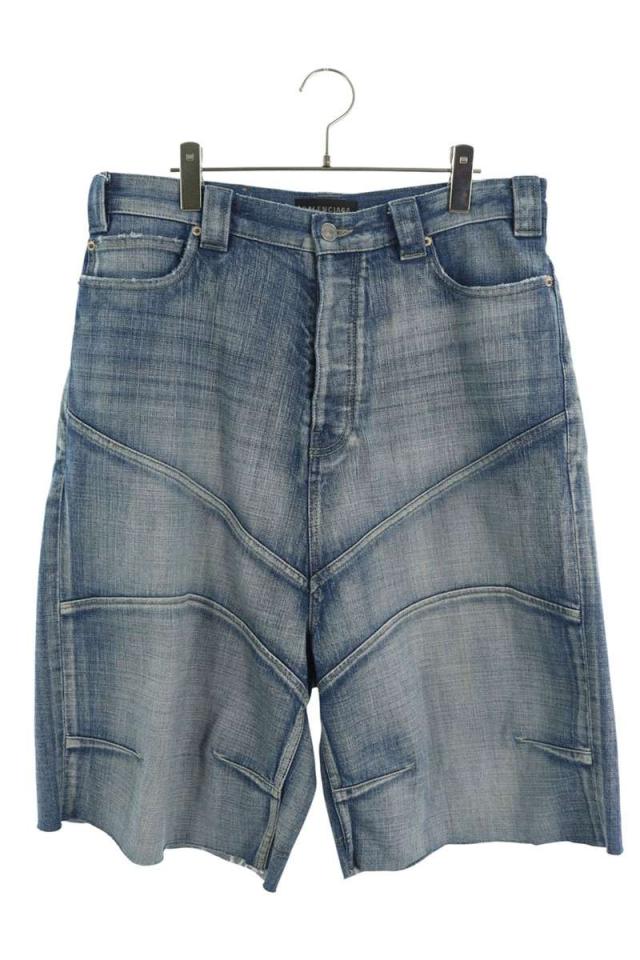 バレンシアガ サイズ:M  831600 TSW69 ニーダーツデニムハーフパンツ 中古 SB01