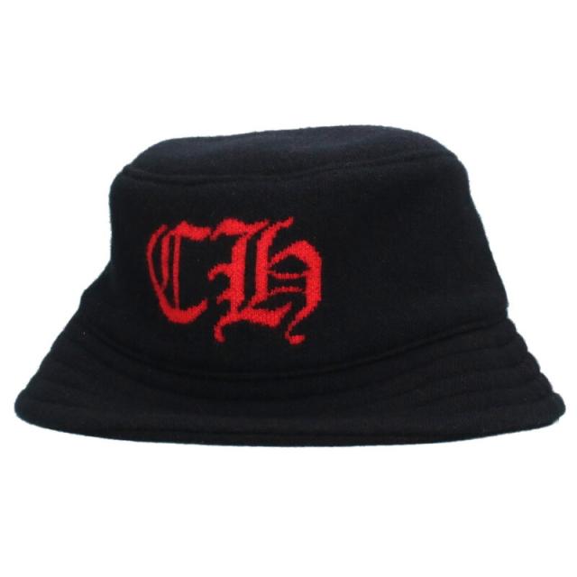 クロムハーツ サイズ:M  U BUCKET JACOUARD KNIT CH CHロゴカシミアバケットハット 中古 SS07