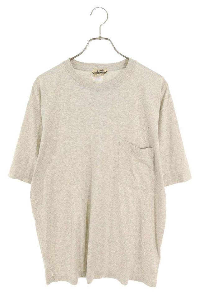 エルメス サイズ:XL Hロゴ刺繍ポケットTシャツ 中古 BS99