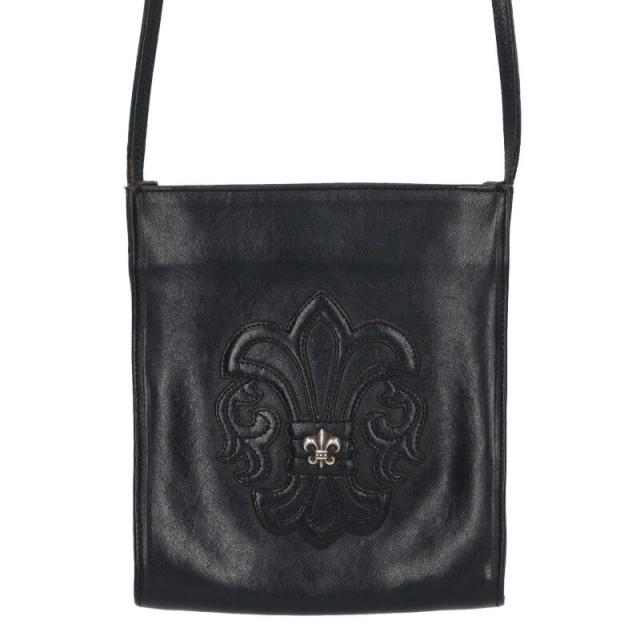 クロムハーツ SQ PKT BS FLUER スクエアポケット BSフレアパッチレザーショルダーバッグ 中古 NO05