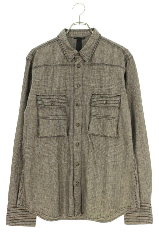 クロムハーツ サイズ:M  ARMY FBRC BS FLUER アーミーシャツ BSフレアボタンミリタリー長袖シャツ 中古 GZ11