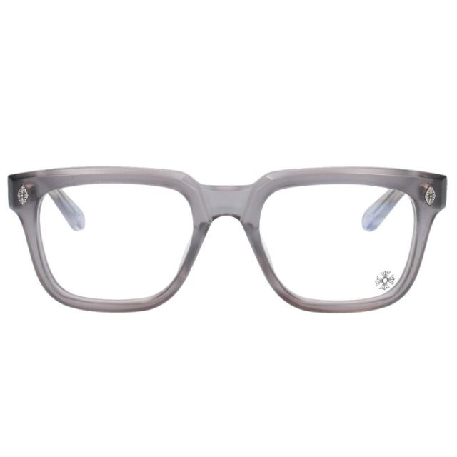 クロムハーツ サイズ:53□21-151  AMBIDIXTROUS CHプラステンプルスクエアフレーム眼鏡 中古 SJ02