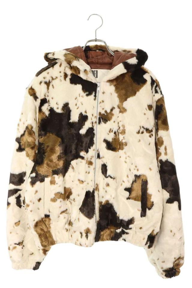 スパイダー サイズ:L  Faux fur hooded jacket フェイクファーブルゾン 中古 BS99