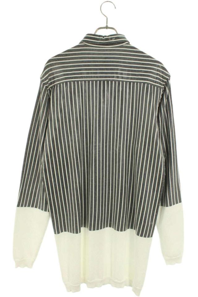 ワイプロジェクト サイズ:XXS KNIT SHIRT コーティングストライプ柄