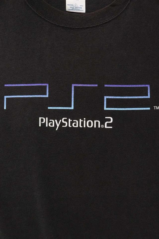 ヴィンテージ サイズ:L 00s PS2 プレイステーション2 ロゴプリントT