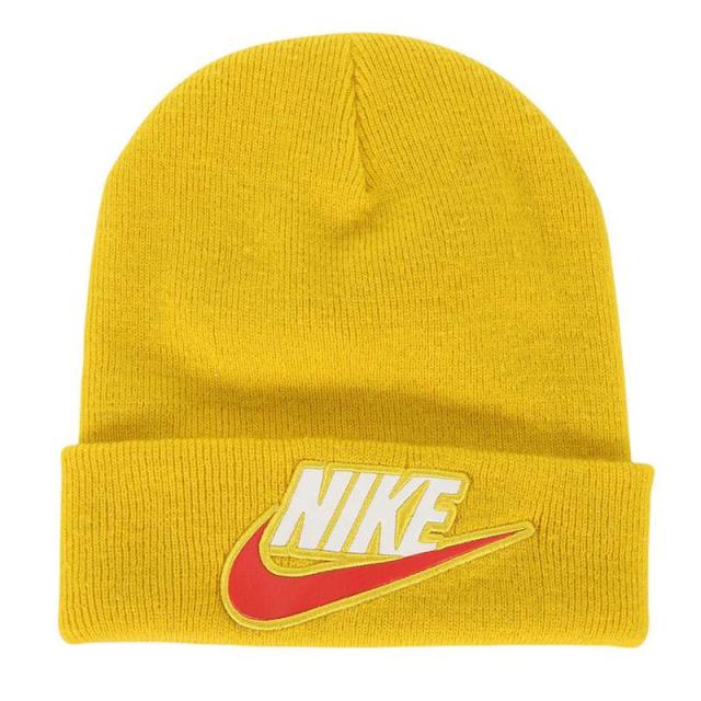 シュプリーム  ナイキ   18AW  Acrylic cuffed BeanieAT0107-752 ロゴ刺繍ビーニー帽子 中古 BS99