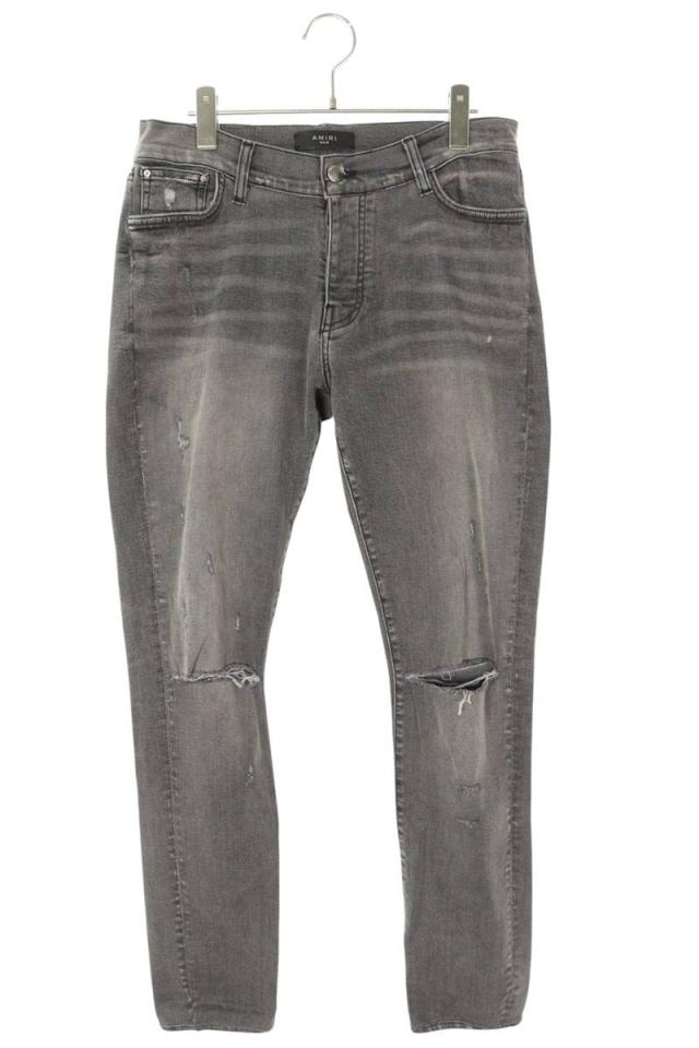 アミリ サイズ:33インチ  MX1 JEANS クラッシュデニムパンツ 中古 OM10