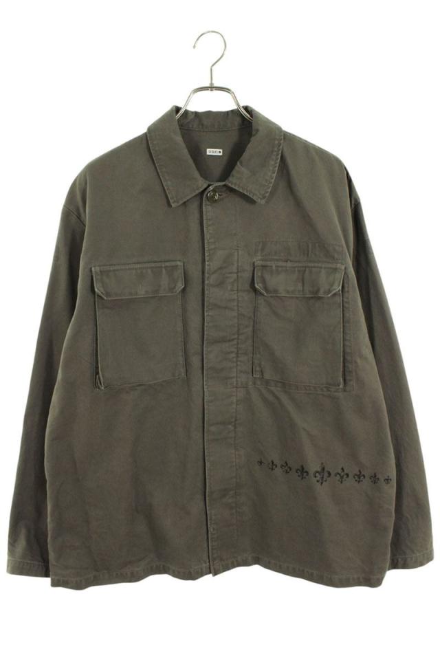 シークエル サイズ:L ロゴプリントミリタリージャケット 中古 BS99