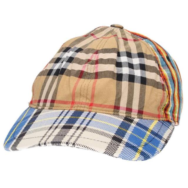 バーバリー サイズ:S/M  4074814 マルチチェックベースボールキャップ帽子 中古 BS99