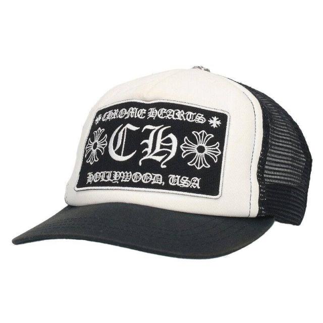 クロムハーツ サイズ:ONE SIZE  TRUCKER CAP トラッカーキャップ CHパッチクロスボール付メッシュ帽子 中古 SS07