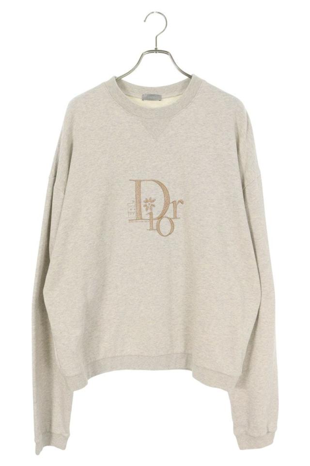ディオール  イーアールエル サイズ:XL  23SS  313J674A0815 ロゴエンブロイダリークルーネックスウェット 中古 SB01