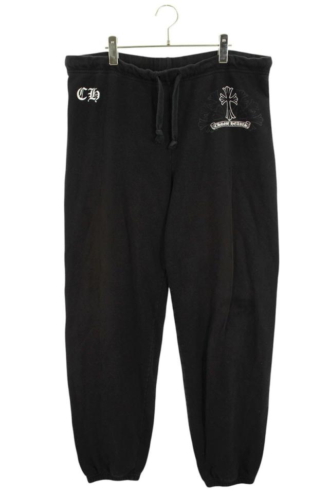 クロムハーツ サイズ:XL  SWEAT PANTS フロントロゴプリントロングパンツ 中古 OS06