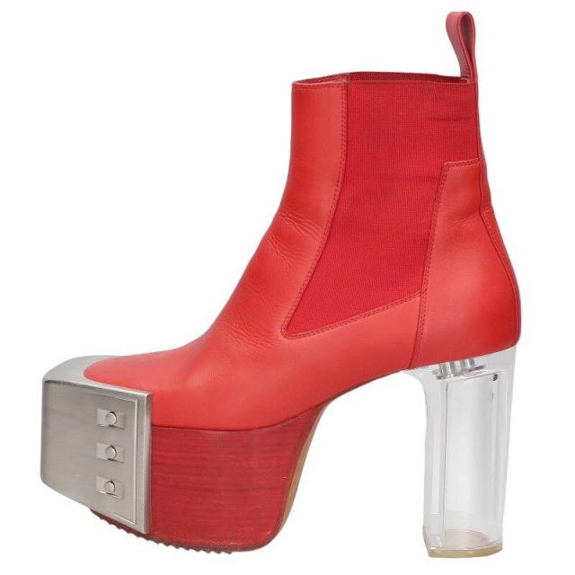 リックオウエンス サイズ:40  GRILL KISS BOOTS サイドゴアヒールブーツ 中古 SB01