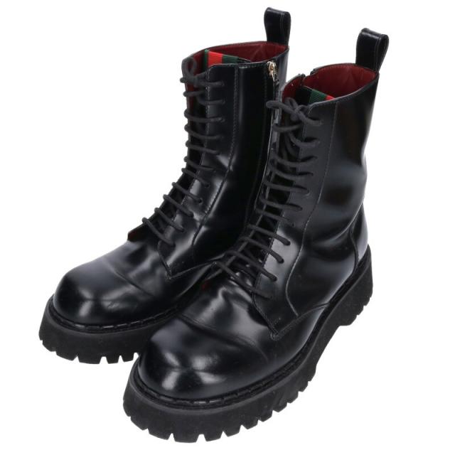 グッチ サイズ:11 794173 サイドジップコンバットブーツ 中古 BS99