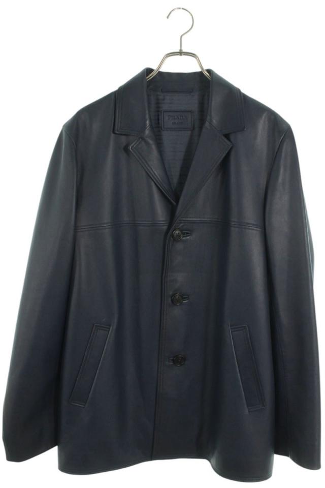 プラダ サイズ:48  UPS604 S231 13CR ギャバジンナッパレザージャケット 中古 SB01