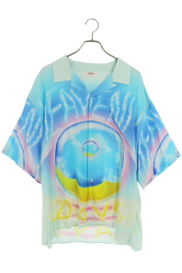 セリーヌ サイズ:39  2C517357Q マルチカラー半袖シャツ 中古 BS55