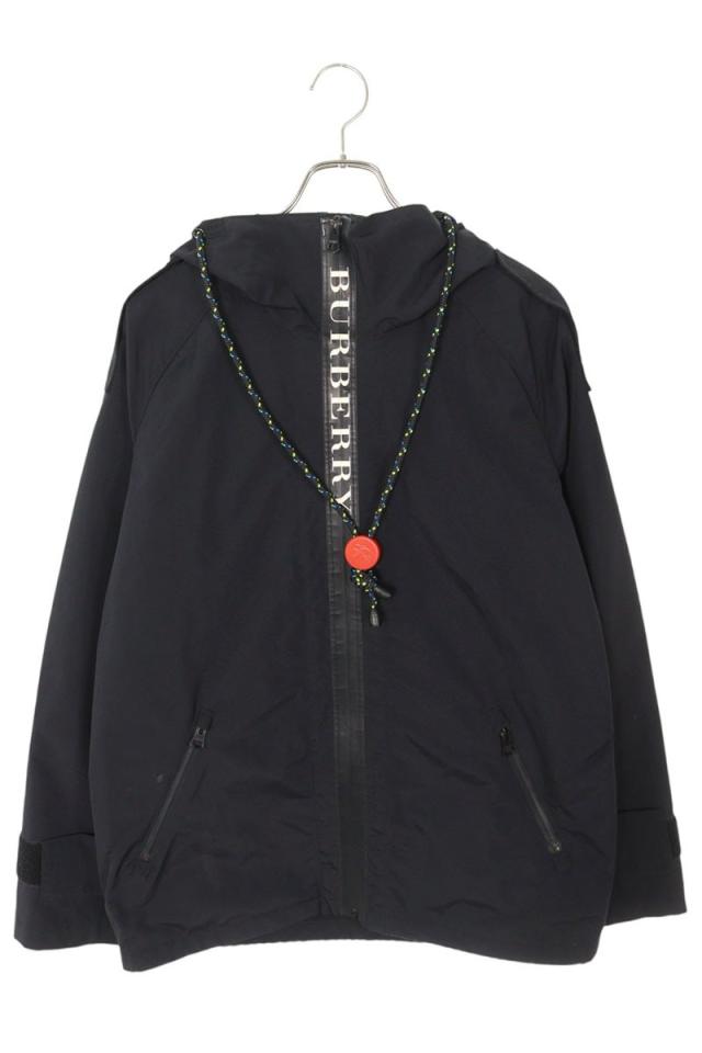バーバリー サイズ:46 8004470 ジップロゴプリントナイロンフーデッドブルゾン 中古 BS99