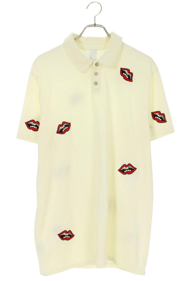 クロムハーツ サイズ:L  PPO POLO SHIRT チョンパー刺繍 クロスボールボタン半袖ポロシャツ 中古 SJ02