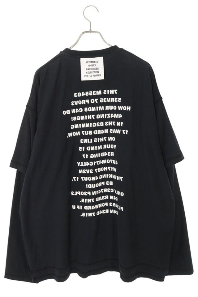 ヴェトモン サイズ:S 24AW UA65LS230B バックプリント レイヤード長袖