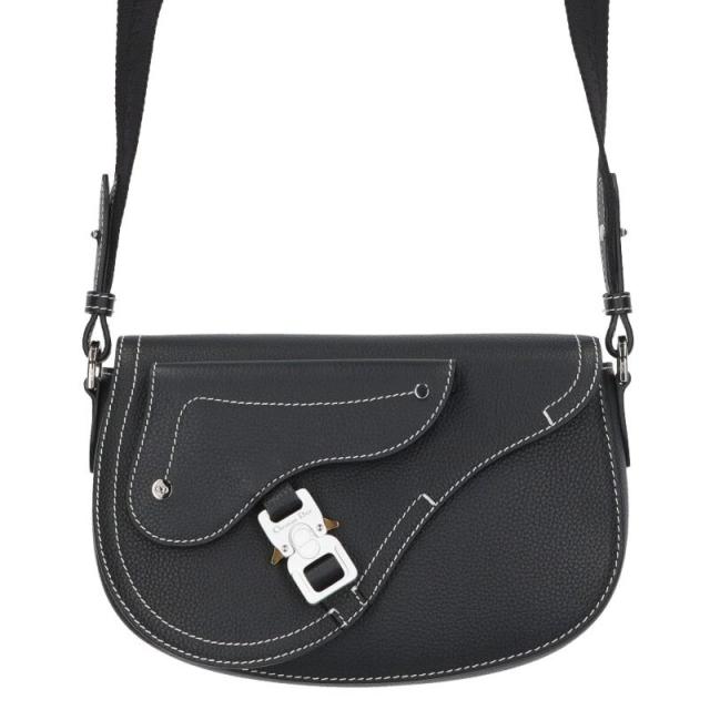 ディオール   1ADPO325YKK   SADDLE カーフスキンサドルメッセンジャーショルダーバッグ 中古 SB01