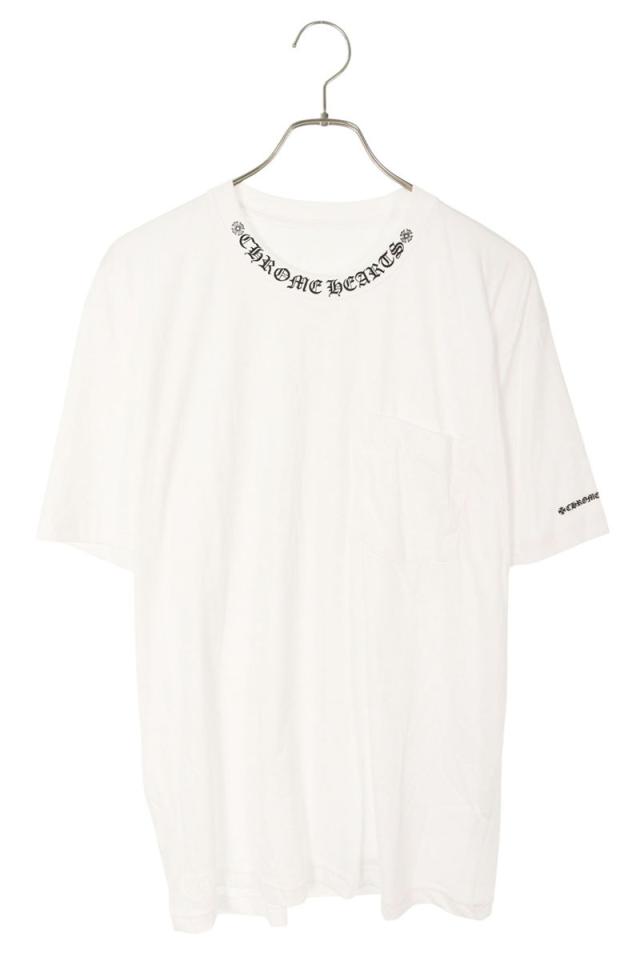 クロムハーツ サイズ:L  CH T-SHRT 1 ネックロゴプリントTシャツ 中古 GZ11