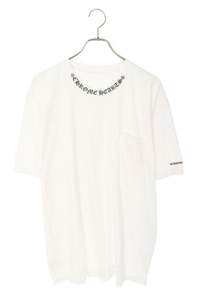クロムハーツ サイズ:XL  CH T-SHRT 1 ネックロゴプリントTシャツ 中古 SJ02