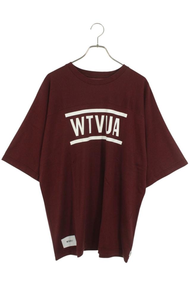 ダブルタップス サイズ:4  23AW  232ATDT-CSM09 ロゴプリントフットボールTシャツ 中古 BS99