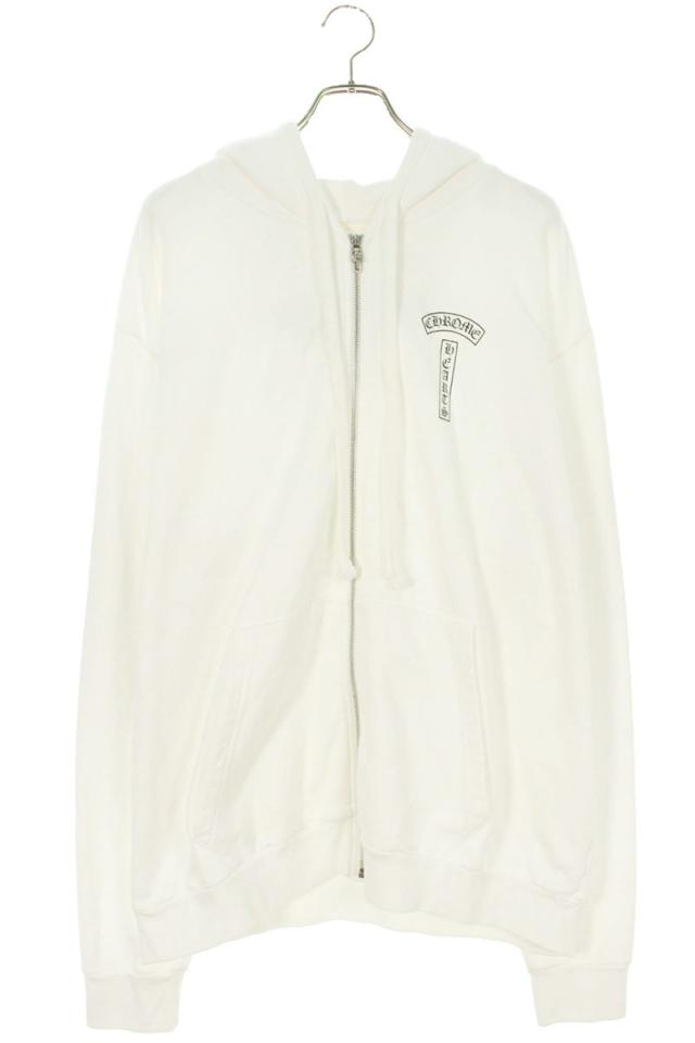 クロムハーツ サイズ:XL  SWTSHRT HD ZIP バックアーチロゴプリントジップパーカー 中古 SJ02