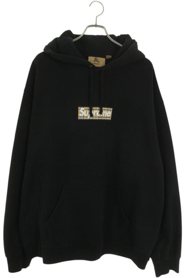 シュプリーム サイズ:XXL  22SS  Burberry Box Logo Hooded Sweatshirt バーバリーボックスロゴパーカー 中古 OM10