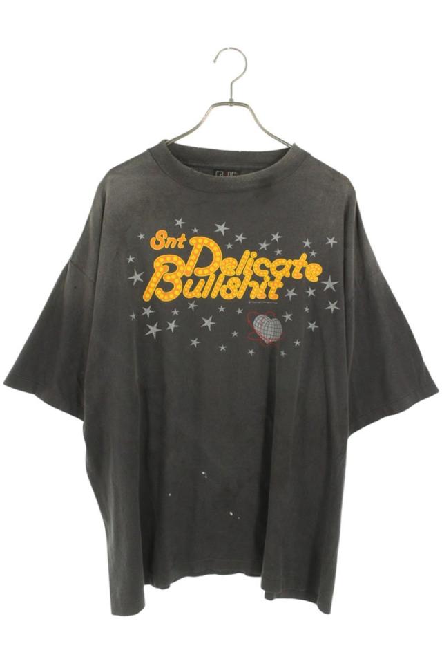 セントマイケル サイズ:XXL  25SS  SM-HR8-0000-003 DELICATE BULLSHITプリントTシャツ 中古 OM10